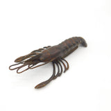 Victorian Revival Cast Bronze Crayfish Sculpture Figurine Vintage c1980