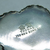 Victorian Sterling Silver Enamel Heart Shape Trinket Box 1888 London Antique