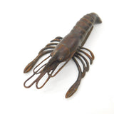 Victorian Revival Cast Bronze Crayfish Sculpture Figurine Vintage c1980