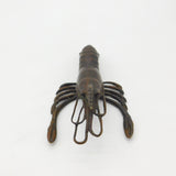 Victorian Revival Cast Bronze Crayfish Sculpture Figurine Vintage c1980