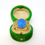 9ct Gold, Doublet Opal & Diamond Dress Ring 2011 Birmingham Contemporary