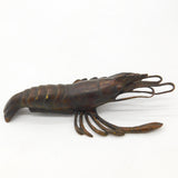 Victorian Revival Cast Bronze Crayfish Sculpture Figurine Vintage c1980