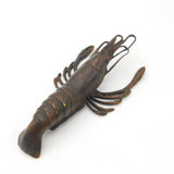 Victorian Revival Cast Bronze Crayfish Sculpture Figurine Vintage c1980
