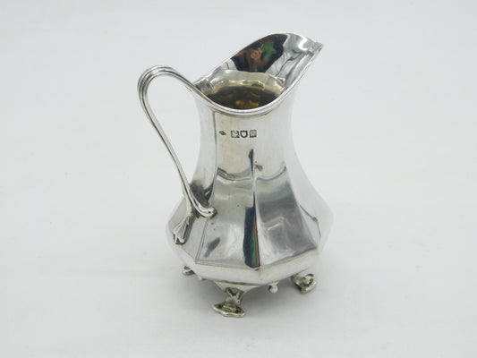 Chamberlain Clarke Partnership Art Nouveau Sterling Silver Cream Jug Antique 1905 London