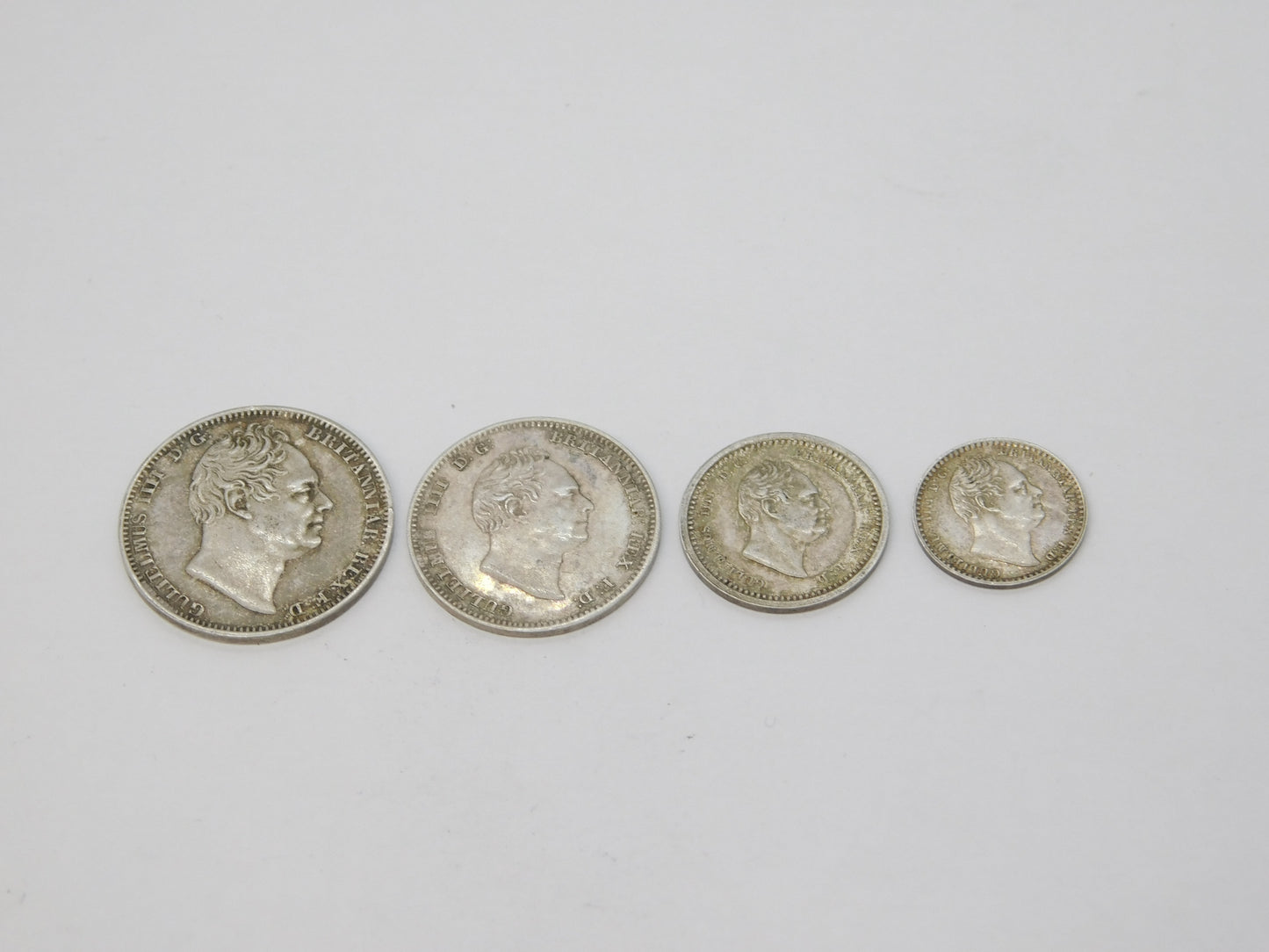 King William IV Silver Proof-Like Maundy Four-Piece Coin Set Antique 1831 Georgian