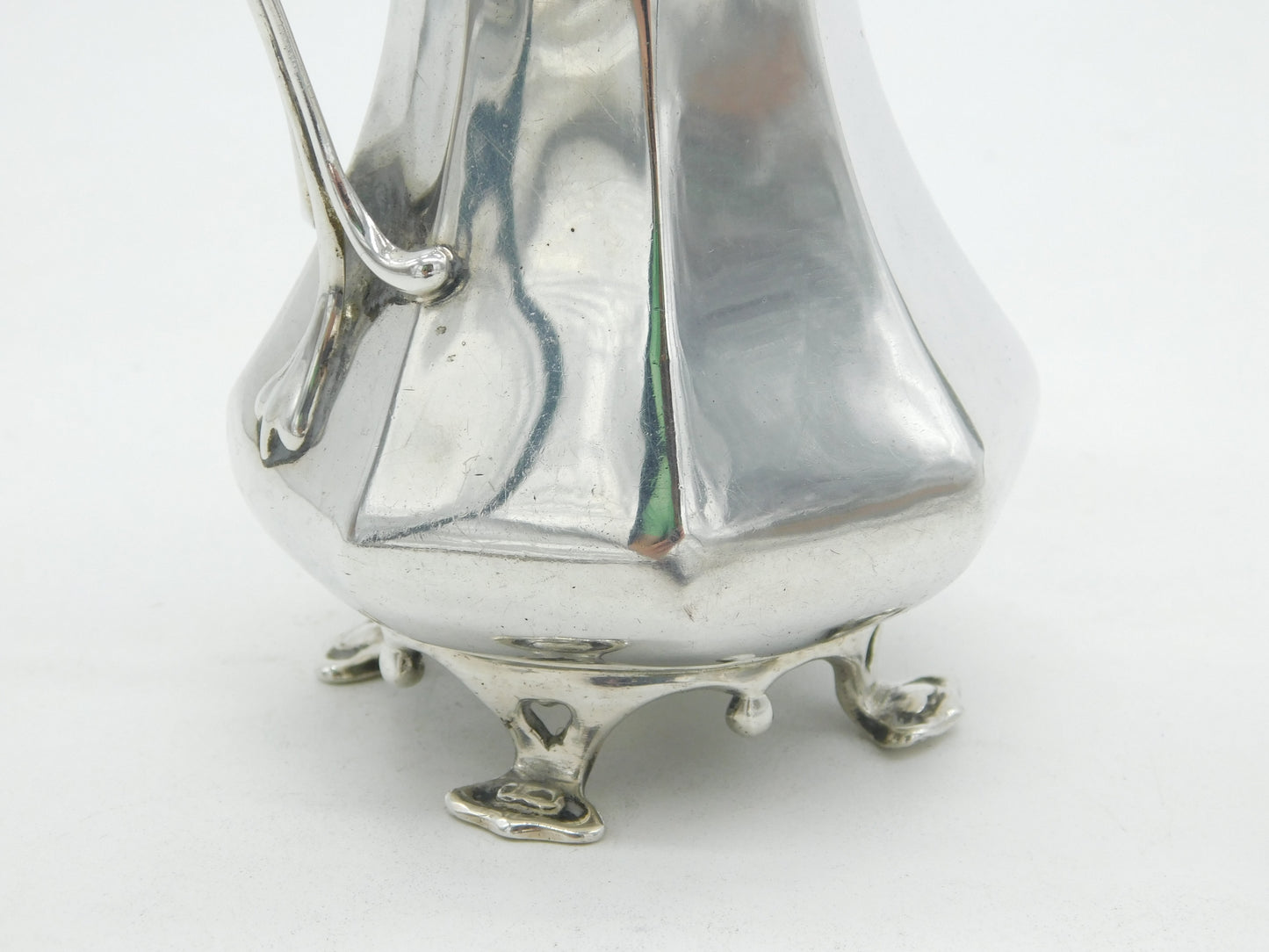 Chamberlain Clarke Partnership Art Nouveau Sterling Silver Cream Jug Antique 1905 London