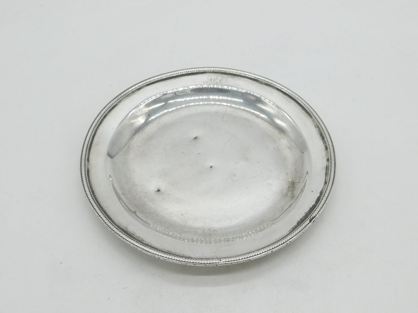 Georgian Sterling Silver Saucer Dish 1806 Sheffield Antique Goodman, Gainsford