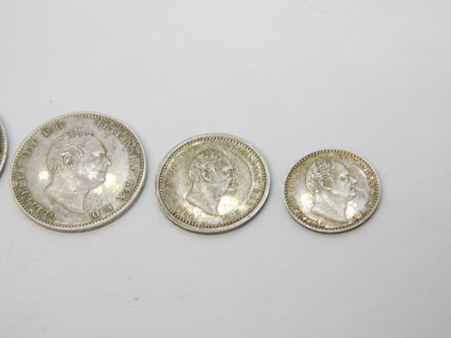 King William IV Silver Proof-Like Maundy Four-Piece Coin Set Antique 1831 Georgian