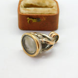 Georgian Rolled Gold Carved Crystal Gentleman Intaglio Fob Seal c1820 Antique