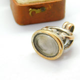 Georgian Rolled Gold Carved Crystal Gentleman Intaglio Fob Seal c1820 Antique