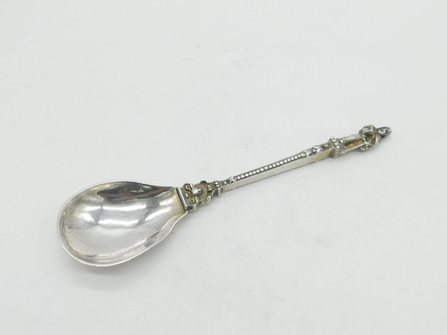 Victorian Sterling Silver Apostle Serving Spoon 1894 London Antique Landsberg