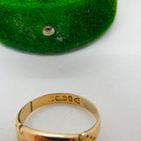 Victorian 9ct Gold, Ruby & Seed Pearl Boat Ring Antique c1890 Chester