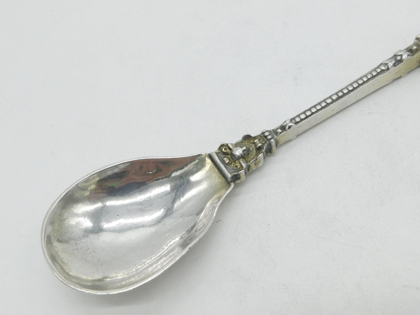 Victorian Sterling Silver Apostle Serving Spoon 1894 London Antique Landsberg