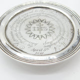 Victorian Sterling Silver IHS Communion Mourning Plate Antique 1839 London