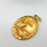 Georg Jensen 9ct Yellow Gold St. Christopher Travel Charm Pendant Vintage 1966