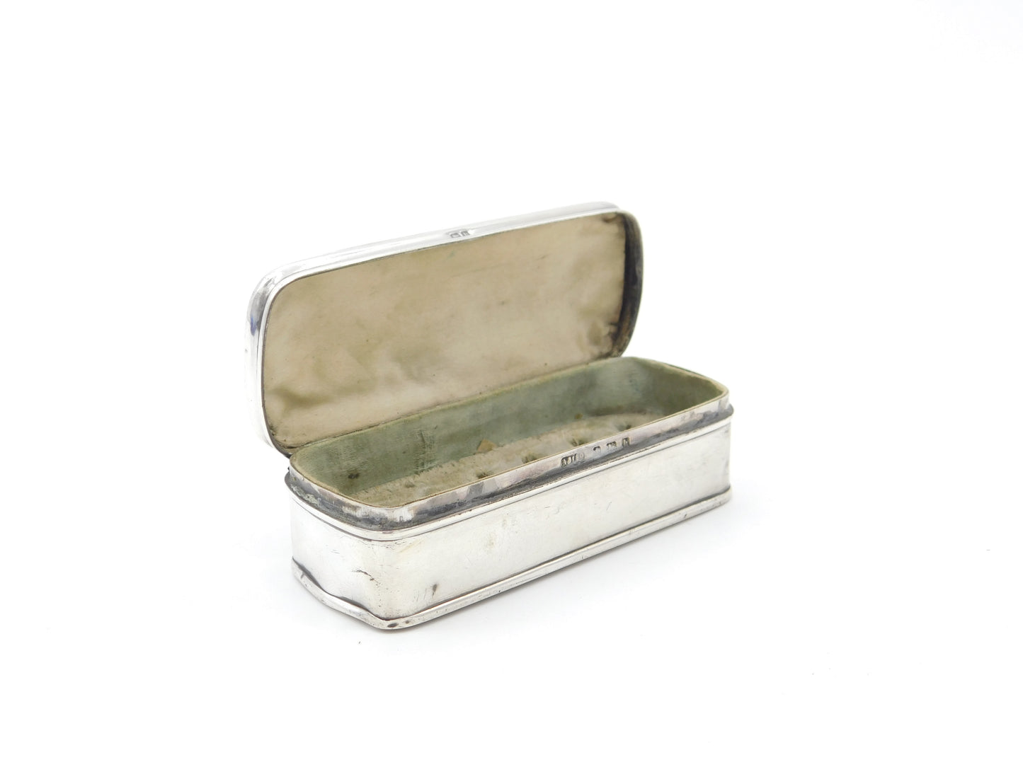 Edwardian Sterling Silver Ring Jewellery Display Box Antique 1907 Birmingham