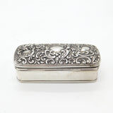 Edwardian Sterling Silver Ring Jewellery Display Box Antique 1907 Birmingham