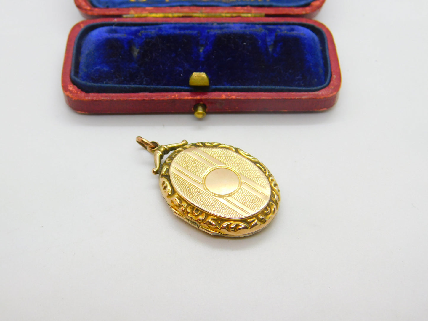 Victorian 9ct Rose Gold Back & Front Double Locket Pendant Antique c1900