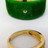 9ct Yellow Gold Five-Stone Fire Opal & Diamond Boat Ring Vintage c1990 Sheffield