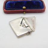 Edwardian Sterling Silver Envelope Stamp Case Fob Pendant 1903 Birmingham