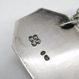 George III Sterling Silver Bright Cut Madeira Decanter Label Antique c1790