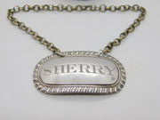 George IV Sterling Silver Sherry Decanter Label Antique 1824 London