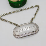 George IV Sterling Silver Sherry Decanter Label Antique 1824 London