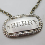 George IV Sterling Silver Sherry Decanter Label Antique 1824 London