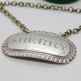 George IV Sterling Silver Sherry Decanter Label Antique 1824 London