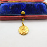 Georg Jensen 9ct Yellow Gold Charm or Pendant Vintage 1971 London with Travel