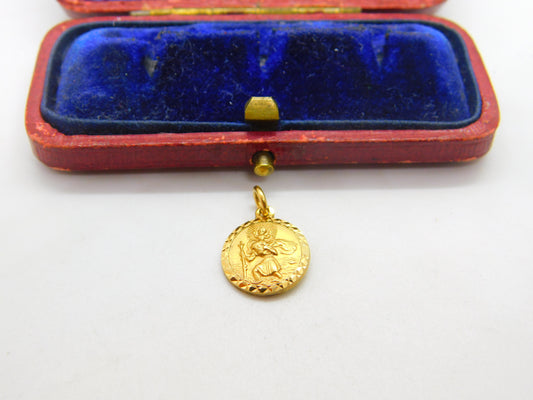 Georg Jensen 9ct Yellow Gold Charm or Pendant Vintage 1971 London with Travel