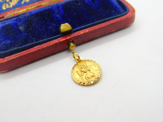 Georg Jensen 9ct Yellow Gold Charm or Pendant Vintage 1971 London with Travel