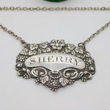 George III Sterling Silver Lion Mask Sherry Decanter Label Antique 1817 London
