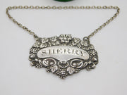 George III Sterling Silver Lion Mask Sherry Decanter Label Antique 1817 London