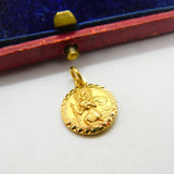 Georg Jensen 9ct Yellow Gold Charm or Pendant Vintage 1971 London with Travel