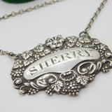 George III Sterling Silver Lion Mask Sherry Decanter Label Antique 1817 London