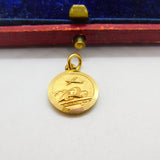 Georg Jensen 9ct Yellow Gold Charm or Pendant Vintage 1971 London with Travel