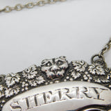 George III Sterling Silver Lion Mask Sherry Decanter Label Antique 1817 London