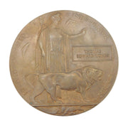 WW1 Bronze Death Plaque 'Thomas Edward Jones, Liverpool Regiment' 1918 Antique