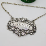 George III Sterling Silver Lion Mask Sherry Decanter Label Antique 1817 London