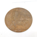 WW1 Bronze Death Plaque 'Thomas Edward Jones, Liverpool Regiment' 1918 Antique