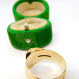 9ct Yellow Gold Chunky Buckle Sweetheart Ring Vintage 1973 Birmingham