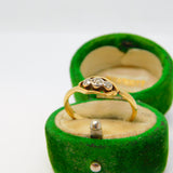 Victorian 18ct Yellow Gold Three-Stone Diamond Dress Ring Antique c1890