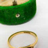 Victorian 18ct Yellow Gold Three-Stone Diamond Dress Ring Antique c1890