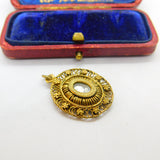 18th Century Spanish Colonial Philippines Silver Gilt Filigree Reliquary Pendant c1750