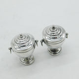 Victorian Pair Sterling Silver Neoclassical Urn Form Miniatures 1888 Antique
