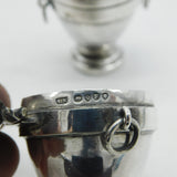 Victorian Pair Sterling Silver Neoclassical Urn Form Miniatures 1888 Antique
