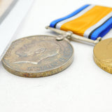 WW1 Pair of British Army Service Medals 'CPL J. Rhoades ASC' Antique c1918