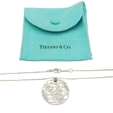Tiffany & Co. Sterling Silver Round Notes Pendant Necklace in Pouch Vintage London