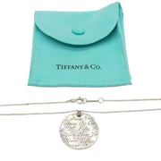 Tiffany & Co. Sterling Silver Round Notes Pendant Necklace in Pouch Vintage London